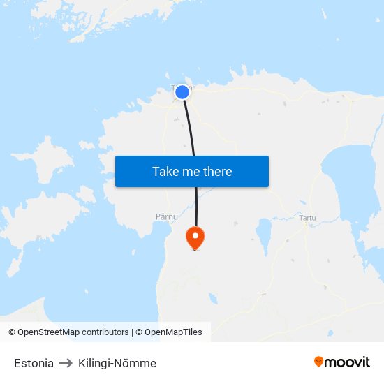 Estonia to Kilingi-Nõmme map