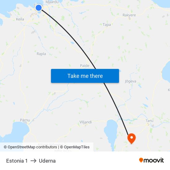 Estonia 1 to Uderna map