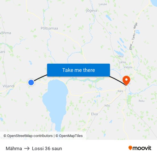 Mähma to Lossi 36 saun map