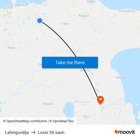 Lahinguvälja to Lossi 36 saun map