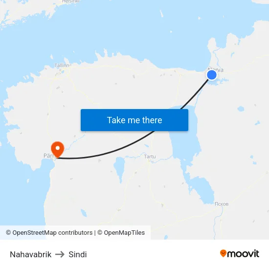 Nahavabrik to Sindi map