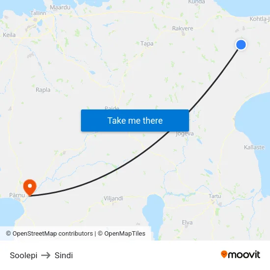 Soolepi to Sindi map