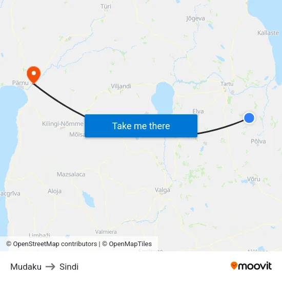 Mudaku to Sindi map
