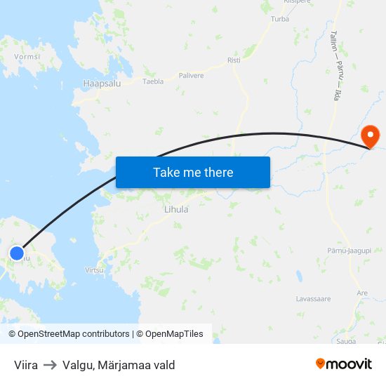 Viira to Valgu, Märjamaa vald map