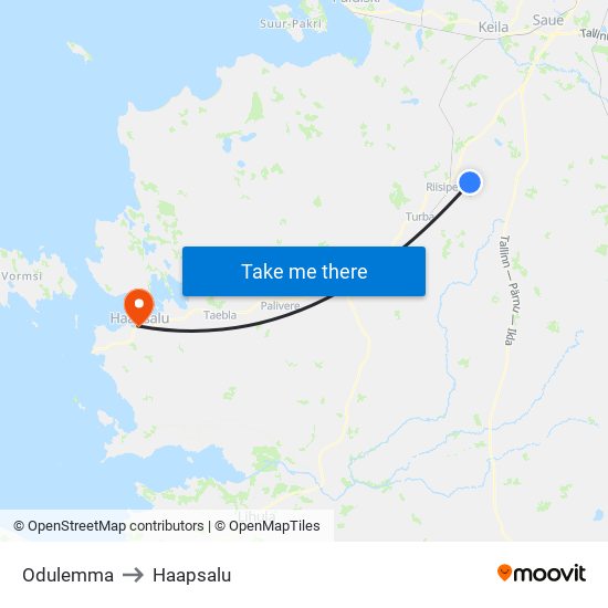 Odulemma to Haapsalu map