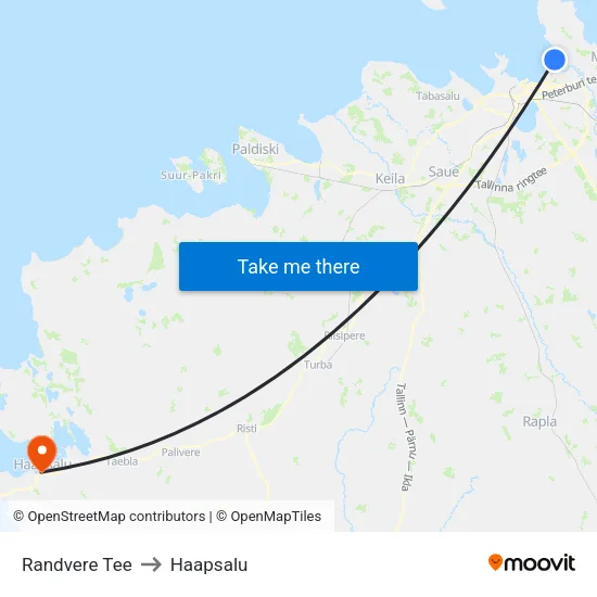 Randvere Tee to Haapsalu map