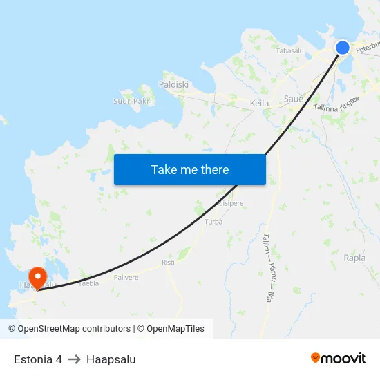 Estonia 4 to Haapsalu map