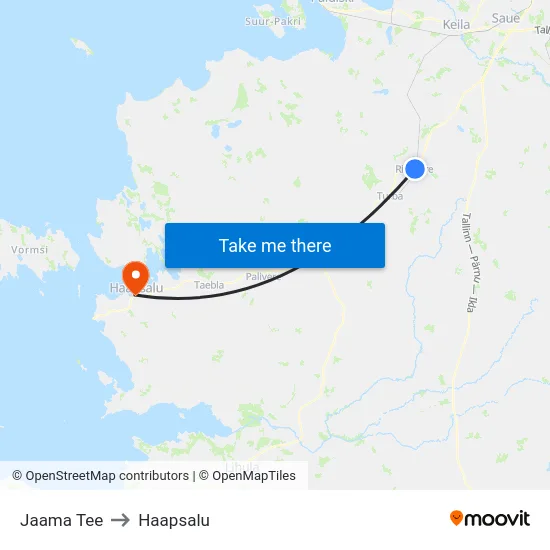 Jaama Tee to Haapsalu map