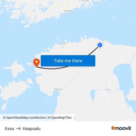 Essu to Haapsalu map