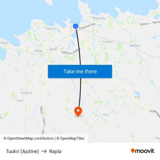 Tuukri (Ajutine) to Rapla map