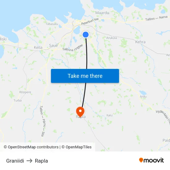 Graniidi to Rapla map