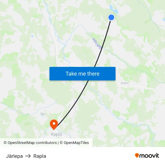 Järlepa to Rapla map