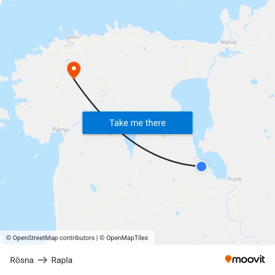 Rõsna to Rapla map
