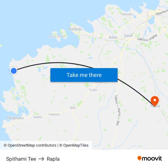 Spithami Tee to Rapla map