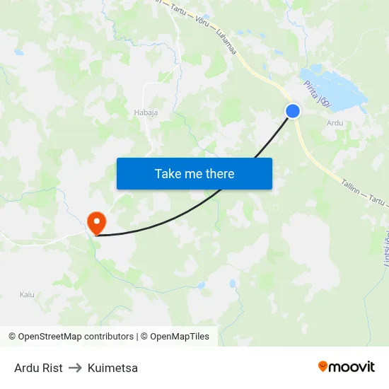 Ardu Rist to Kuimetsa map