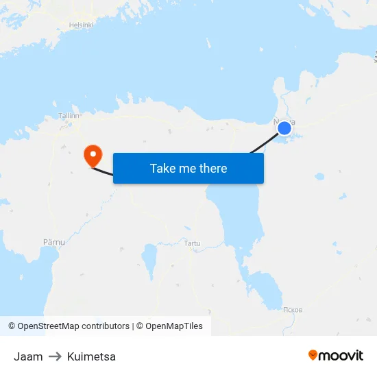 Jaam to Kuimetsa map