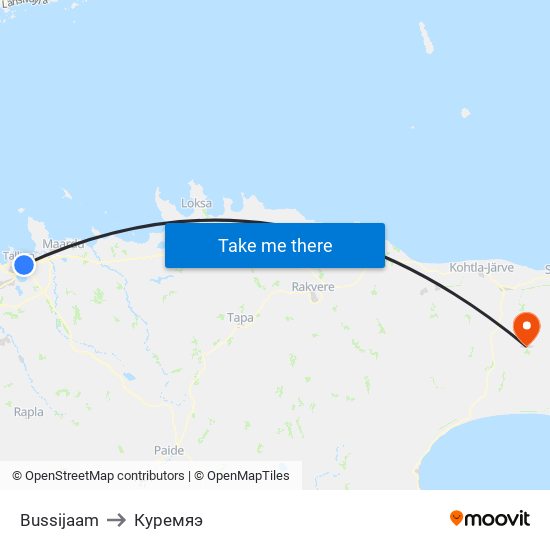 Bussijaam to Куремяэ map