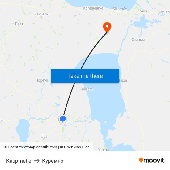 Kaupmehe to Куремяэ map