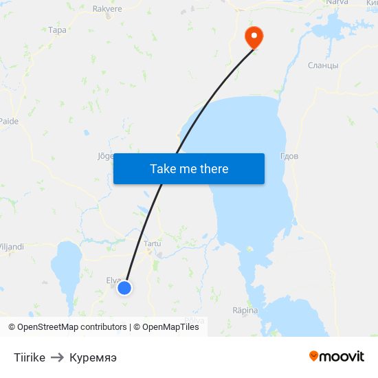 Tiirike to Куремяэ map