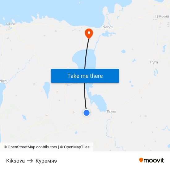 Kiksova to Куремяэ map