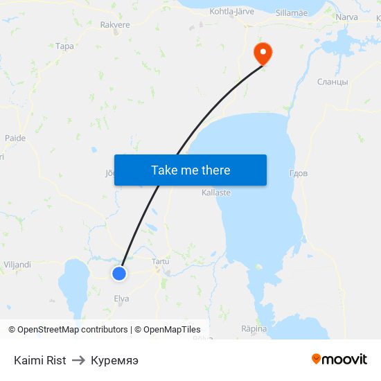 Kaimi Rist to Куремяэ map