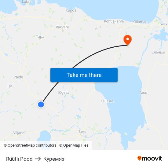 Rüütli Pood to Куремяэ map