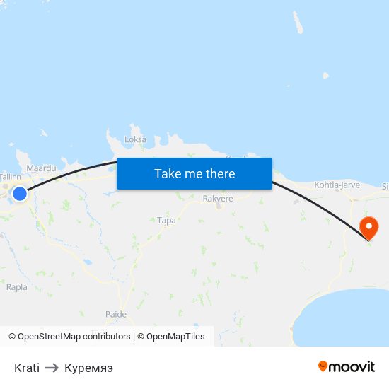Krati to Куремяэ map