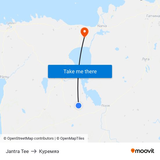 Jantra Tee to Куремяэ map