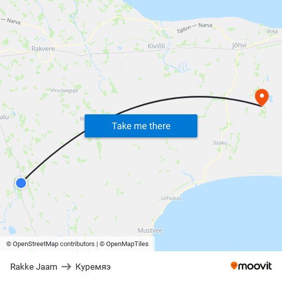 Rakke Jaam to Куремяэ map