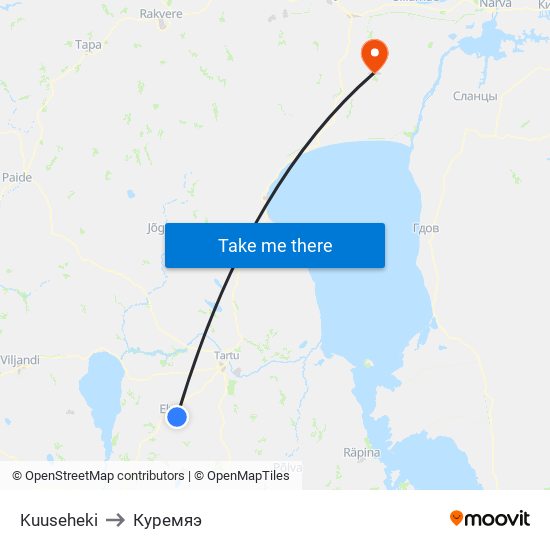 Kuuseheki to Куремяэ map
