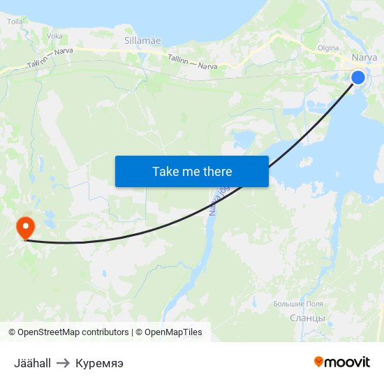 Jäähall to Куремяэ map