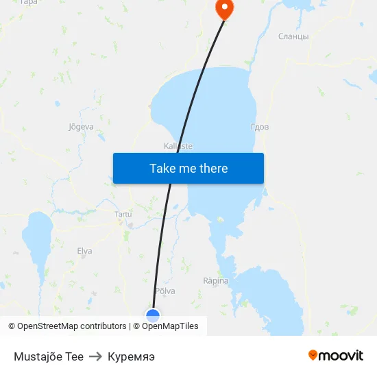 Mustajõe Tee to Куремяэ map
