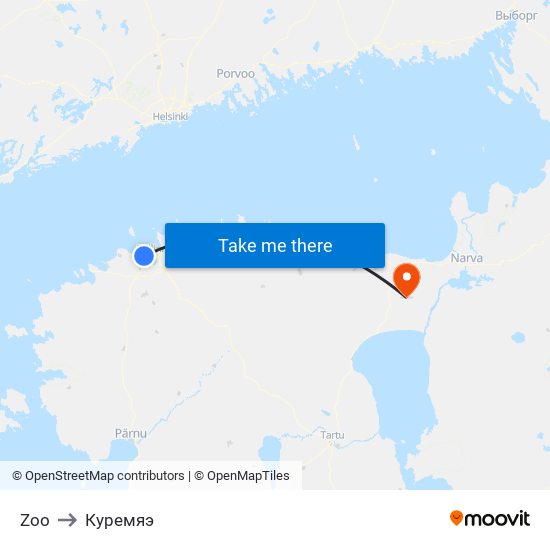 Zoo to Куремяэ map