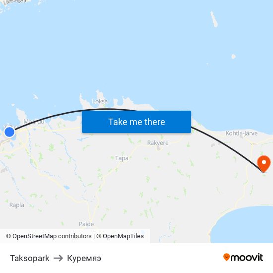 Taksopark to Куремяэ map