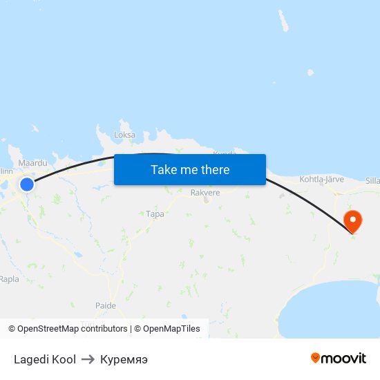 Lagedi Kool to Куремяэ map