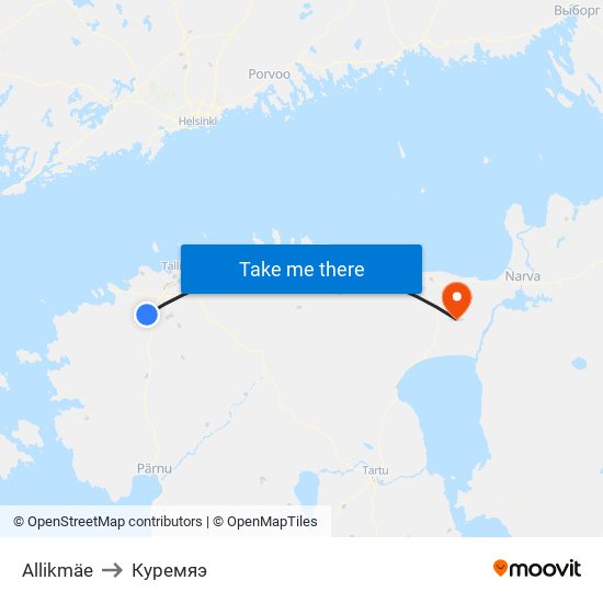 Allikmäe to Куремяэ map
