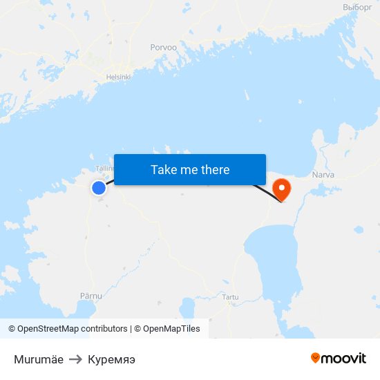 Murumäe to Куремяэ map