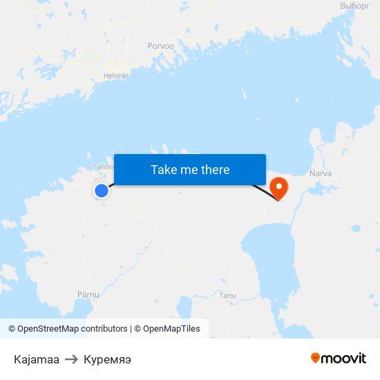 Kajamaa to Куремяэ map