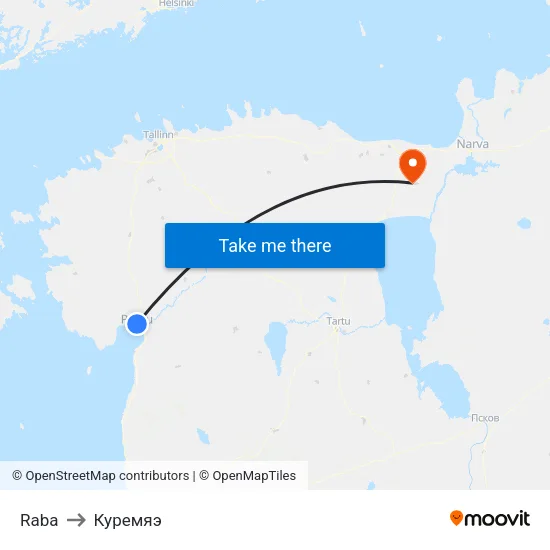 Raba to Куремяэ map