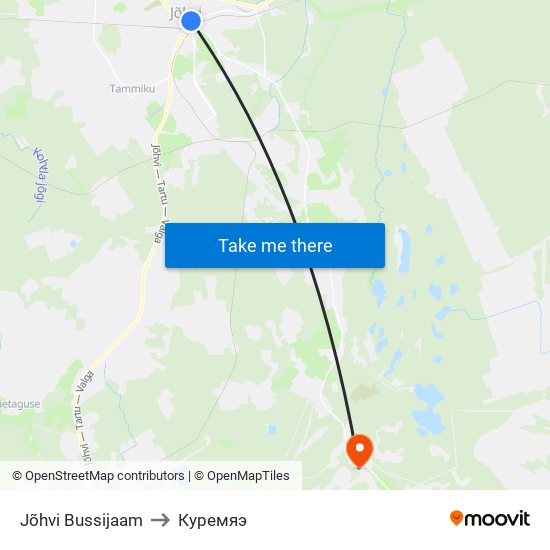 Jõhvi Bussijaam to Куремяэ map