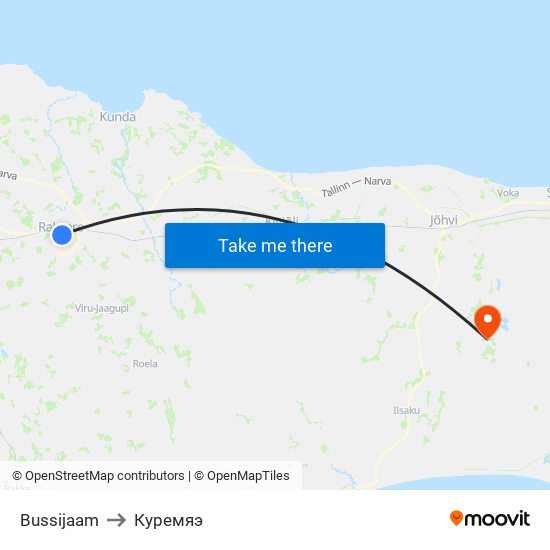 Bussijaam to Куремяэ map