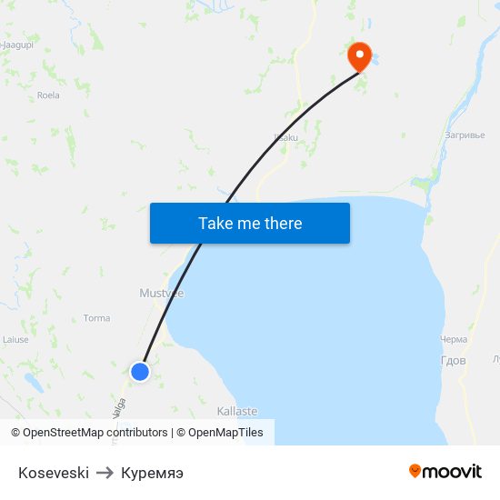 Koseveski to Куремяэ map