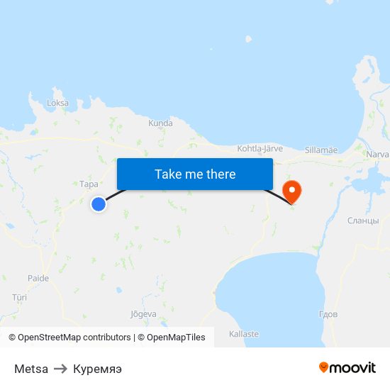 Metsa to Куремяэ map