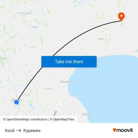 Kooli to Куремяэ map