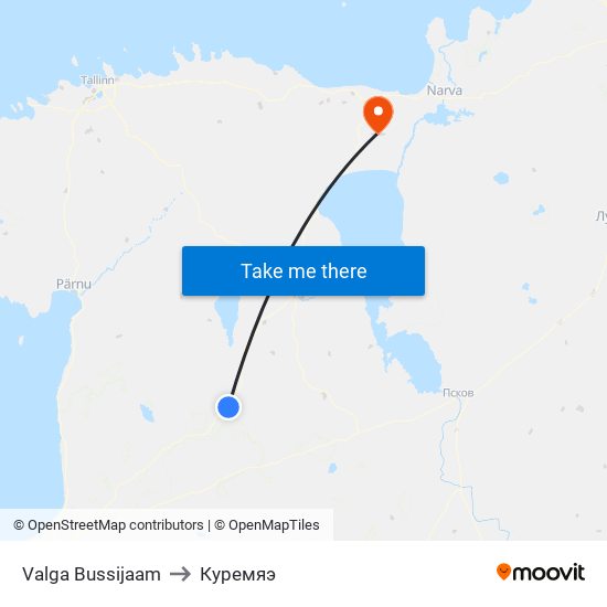 Valga Bussijaam to Куремяэ map