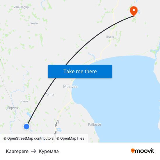Kaarepere to Куремяэ map