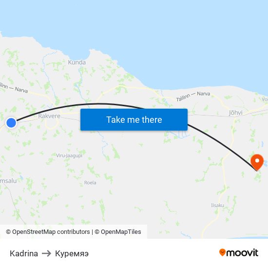 Kadrina to Куремяэ map