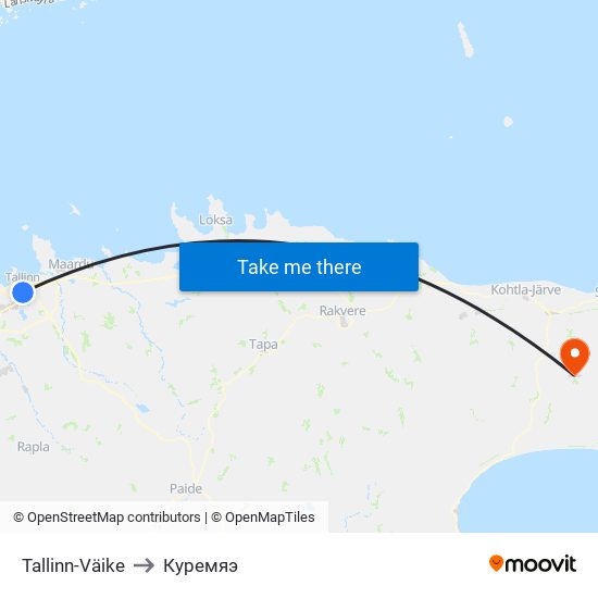 Tallinn-Väike to Куремяэ map