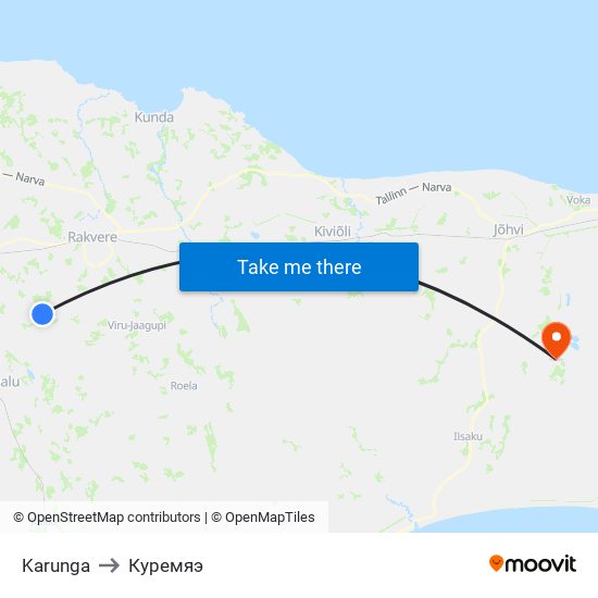 Karunga to Куремяэ map