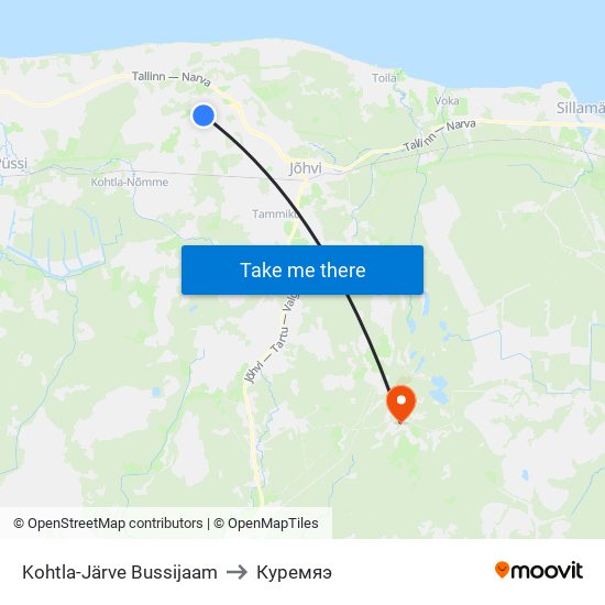 Kohtla-Järve Bussijaam to Куремяэ map